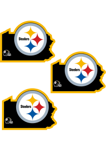 Pittsburgh Steelers Home State Auto Decal - White