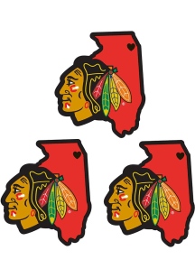 Chicago Blackhawks Home State Auto Decal - White