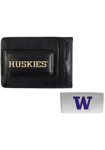 Washington Huskies Leather Mens Bifold Wallet