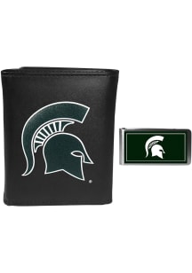 Michigan State Spartans Leather Mens Money Clip