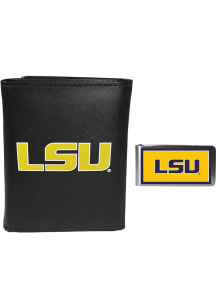 LSU Tigers Leather Mens Money Clip