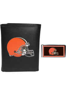 Cleveland Browns Leather Mens Money Clip