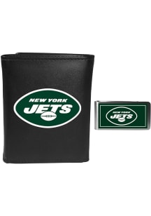 New York Jets Leather Mens Money Clip