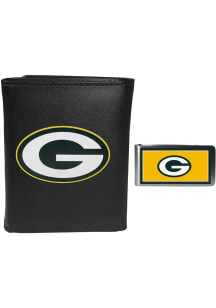 Green Bay Packers Leather Mens Money Clip