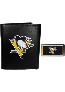 Pittsburgh Penguins Leather Mens Money Clip