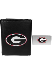 Georgia Bulldogs Leather Mens Trifold Wallet