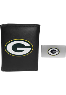 Green Bay Packers Leather Mens Trifold Wallet