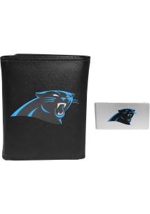 Carolina Panthers Leather Mens Trifold Wallet