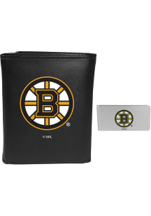 Boston Bruins Leather Mens Trifold Wallet