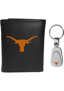 Texas Longhorns Leather Mens Trifold Wallet