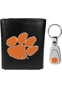 Clemson Tigers Leather Mens Trifold Wallet