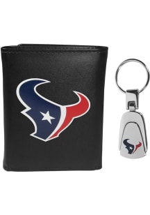 Houston Texans Leather Mens Trifold Wallet