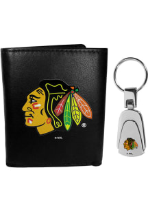 Chicago Blackhawks Leather Mens Trifold Wallet