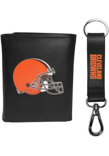 Cleveland Browns Leather Mens Trifold Wallet