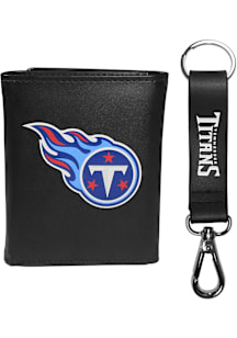 Tennessee Titans Leather w Leather Key Chain Mens Trifold Wallet
