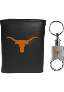 Texas Longhorns Leather Mens Trifold Wallet