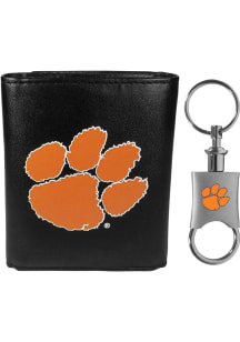 Clemson Tigers Leather Mens Trifold Wallet