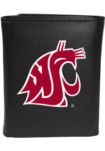 Washington State Cougars Leather Mens Trifold Wallet