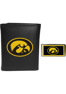 Money Clip Iowa Hawkeyes Mens Trifold Wallet - Black