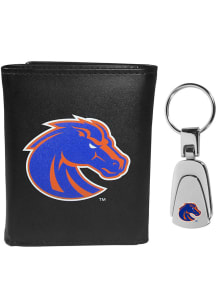 Boise State Broncos Key Chain Mens Trifold Wallet