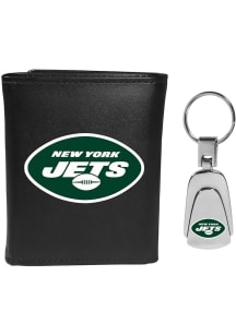 New York Jets Key Chain Mens Trifold Wallet