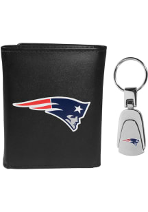 New England Patriots Key Chain Mens Trifold Wallet