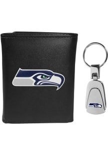 Seattle Seahawks Key Chain Mens Trifold Wallet