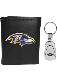 Baltimore Ravens Key Chain Mens Trifold Wallet