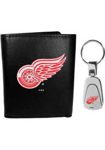 Detroit Red Wings Key Chain Mens Trifold Wallet