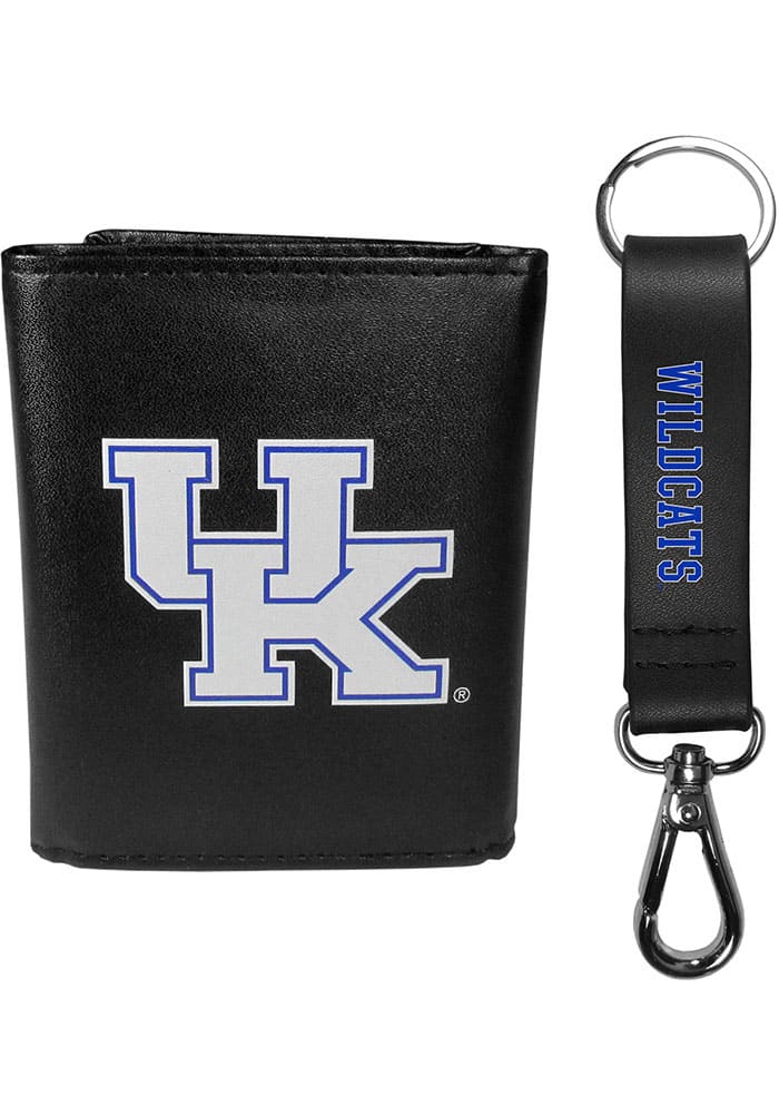 Kentucky Wildcats Leather Key Chain Mens Trifold Wallet