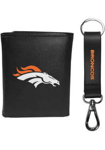 Denver Broncos Key Chain Mens Trifold Wallet
