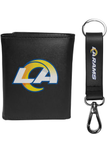 Los Angeles Rams Leather Key Chain Mens Trifold Wallet