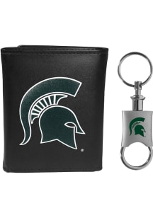Michigan State Spartans Key Chain Mens Trifold Wallet