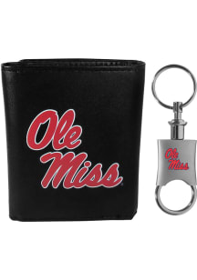 Ole Miss Rebels Key Chain Mens Trifold Wallet