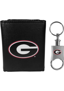 Georgia Bulldogs Key Chain Mens Trifold Wallet