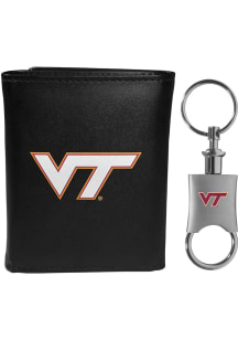 Virginia Tech Hokies Key Chain Mens Trifold Wallet