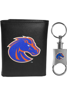 Boise State Broncos Key Chain Mens Trifold Wallet