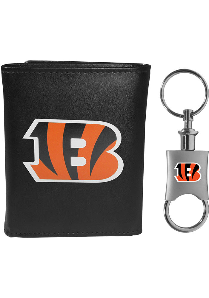 Cincinnati Bengals Valet Key Chain Mens Trifold Wallet