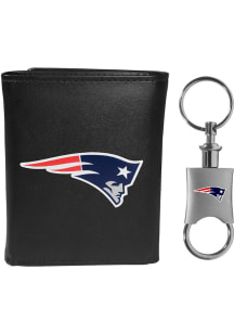 New England Patriots Key Chain Mens Trifold Wallet