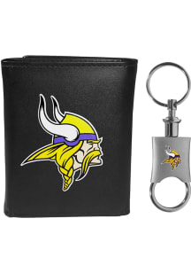 Minnesota Vikings Key Chain Mens Trifold Wallet