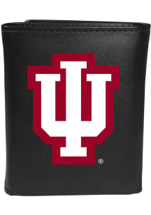 Large Logo Indiana Hoosiers Mens Trifold Wallet - Black