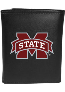 Mississippi State Bulldogs Large Logo Mens Trifold Wallet