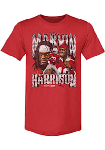 Marvin Harrison Jr Arizona Cardinals Red Vintage Short Sleeve Fashion Player T Shirt