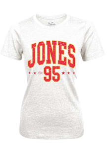 Chris Jones Kansas City Chiefs Womens White Triblend Player T-Shirt