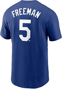 Freddie Freeman Los Angeles Dodgers Blue 2025 World Series Champion Short Sleeve Player T Shirt
