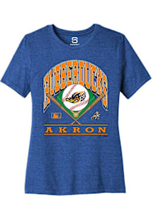 Summit Sportswear Akron RubberDucks Womens Blue Homefield Short Sleeve T-Shirt