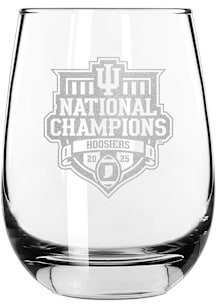 Indiana Hoosiers 2025 College Football Champions 15oz Stemless Wine Glass - White