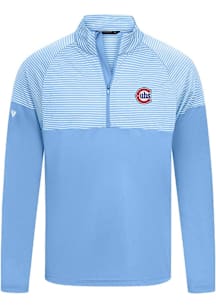 Levelwear Chicago Cubs Mens Light Blue Wordmark Short Sleeve Polo