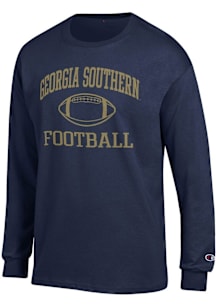 Champion Georgia Southern Eagles Navy Blue Football Football Jersey Long Sleeve T Shirt