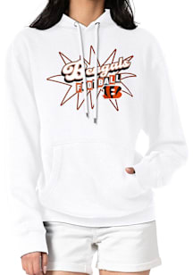 Starter Cincinnati Bengals Mens White Drive-In Sign Long Sleeve Hoodie